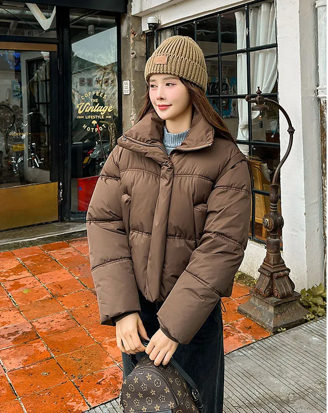 Thickened Windproof Quilted Zip Up Puffer Vest for Women
