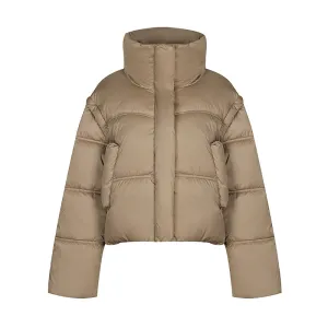 Thickened Windproof Quilted Zip Up Puffer Vest for Women