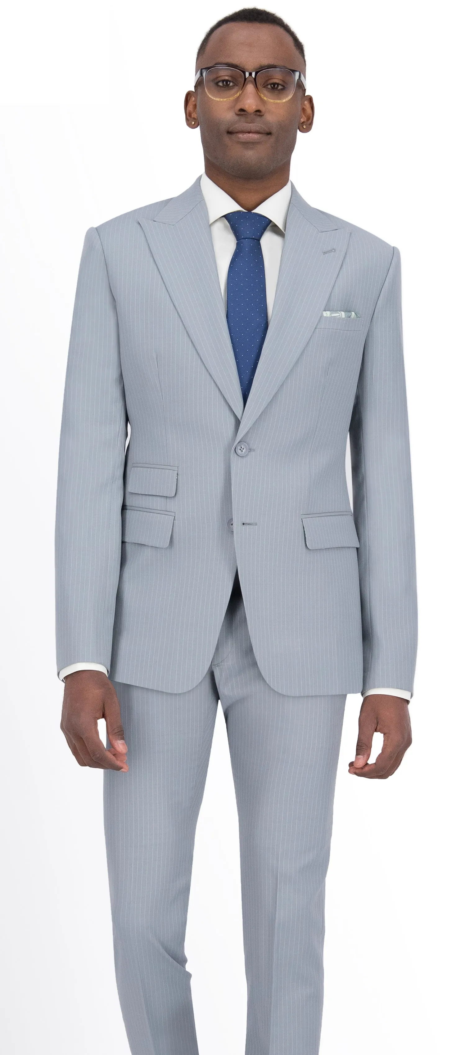 Thunder Grey Stripe Suit