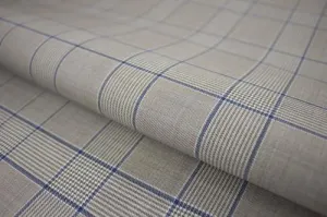 Thunder Grey With Blue And White Plaid Check Suit