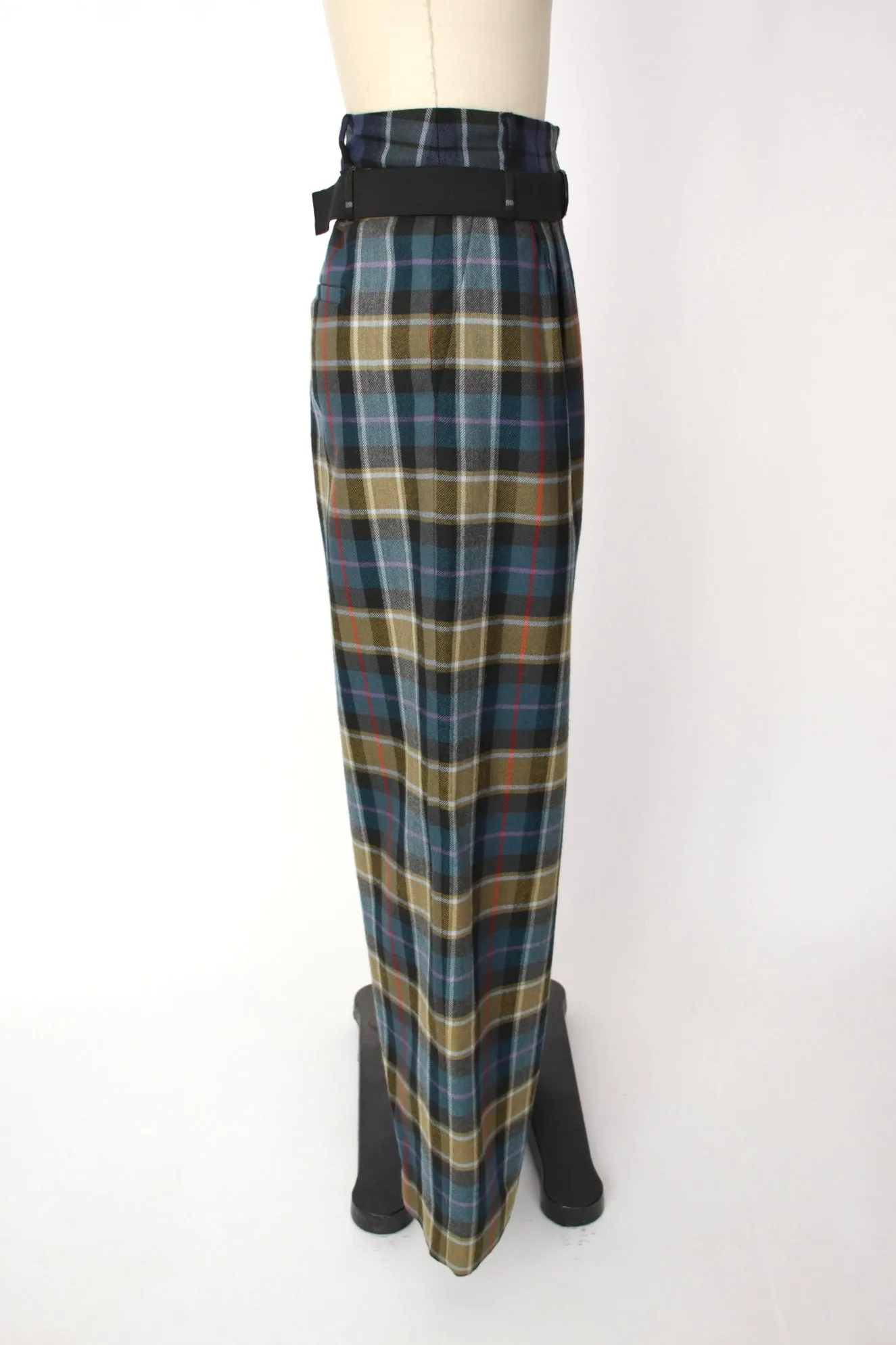 Tibi Tartan Pleated Trousers