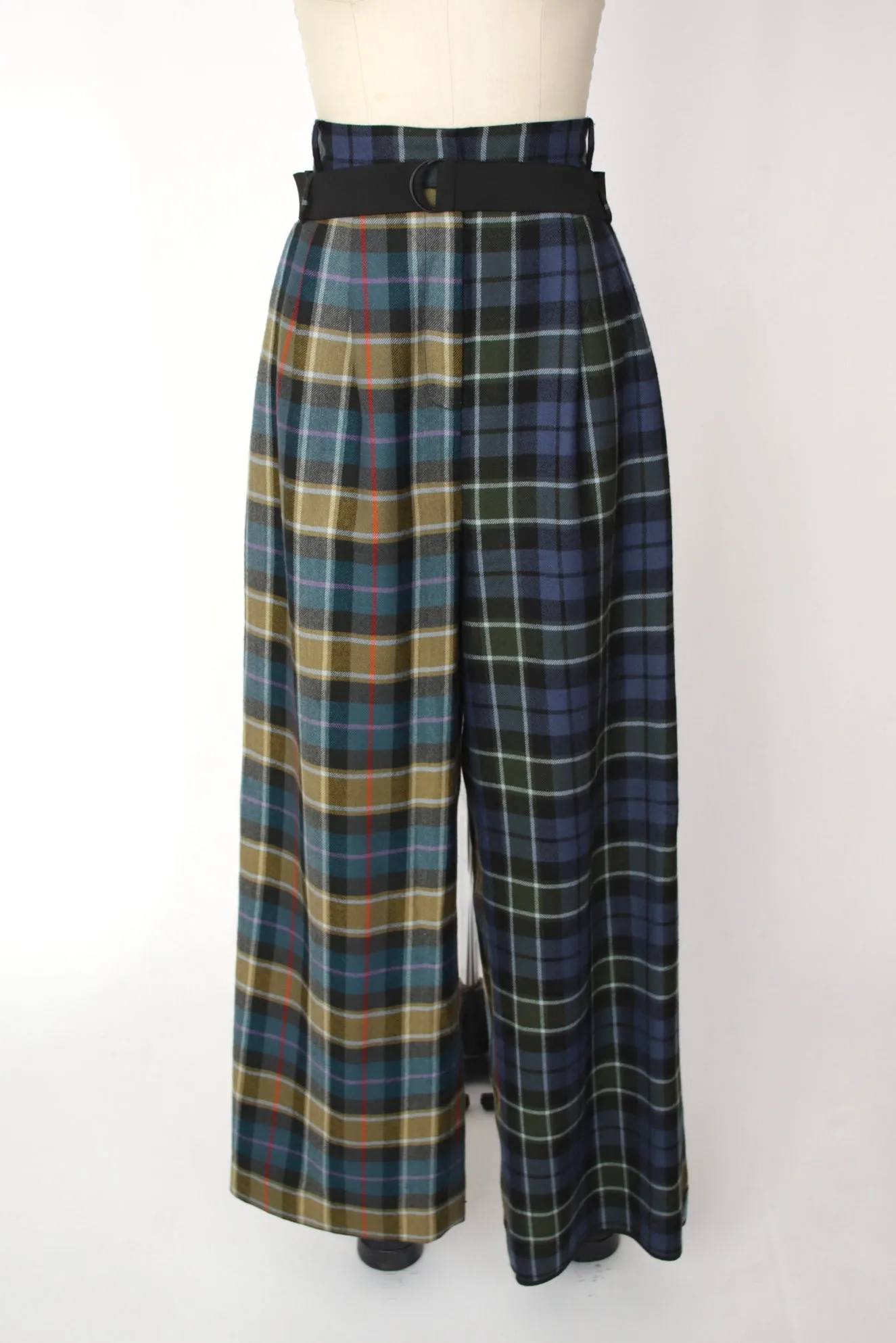 Tibi Tartan Pleated Trousers