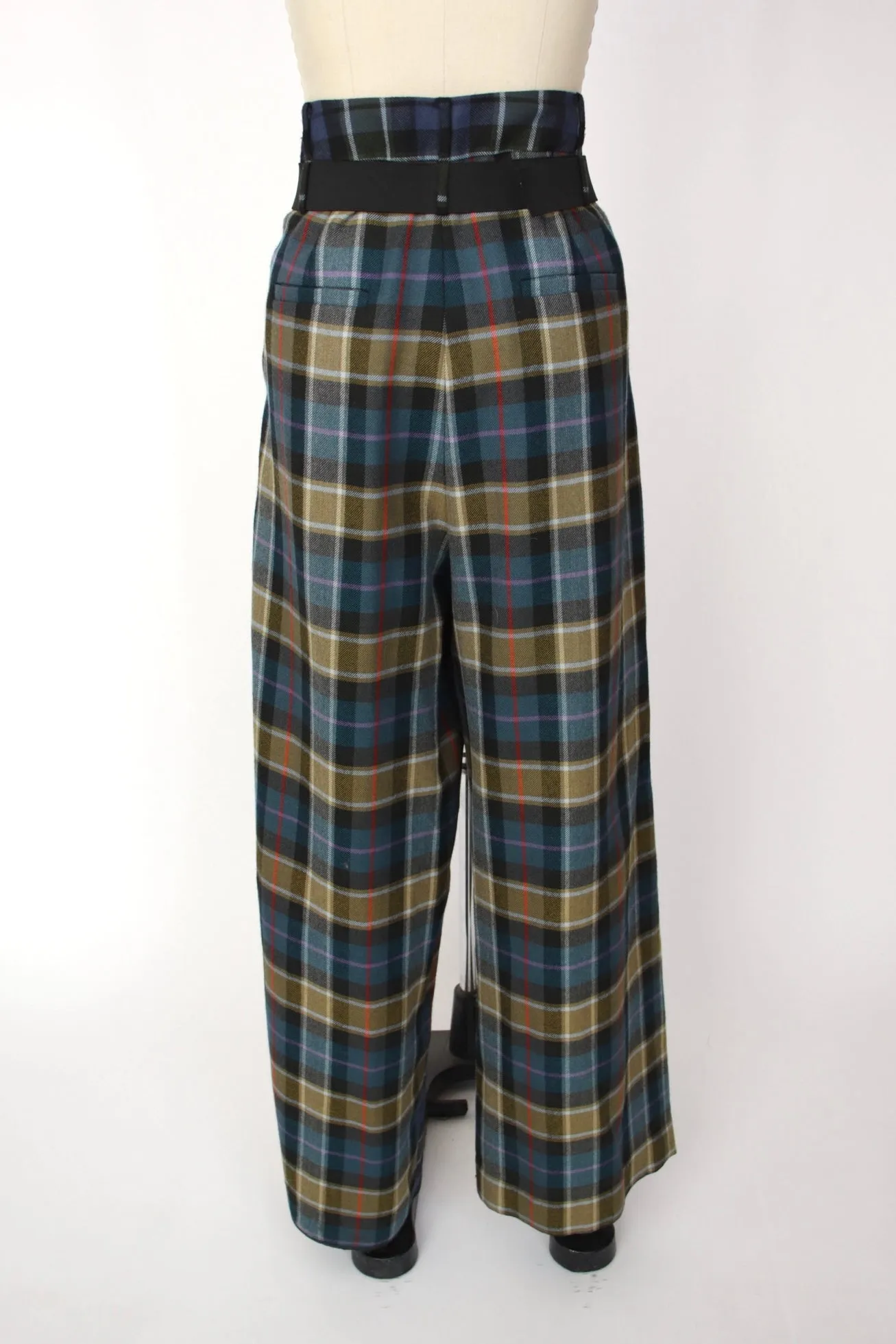 Tibi Tartan Pleated Trousers
