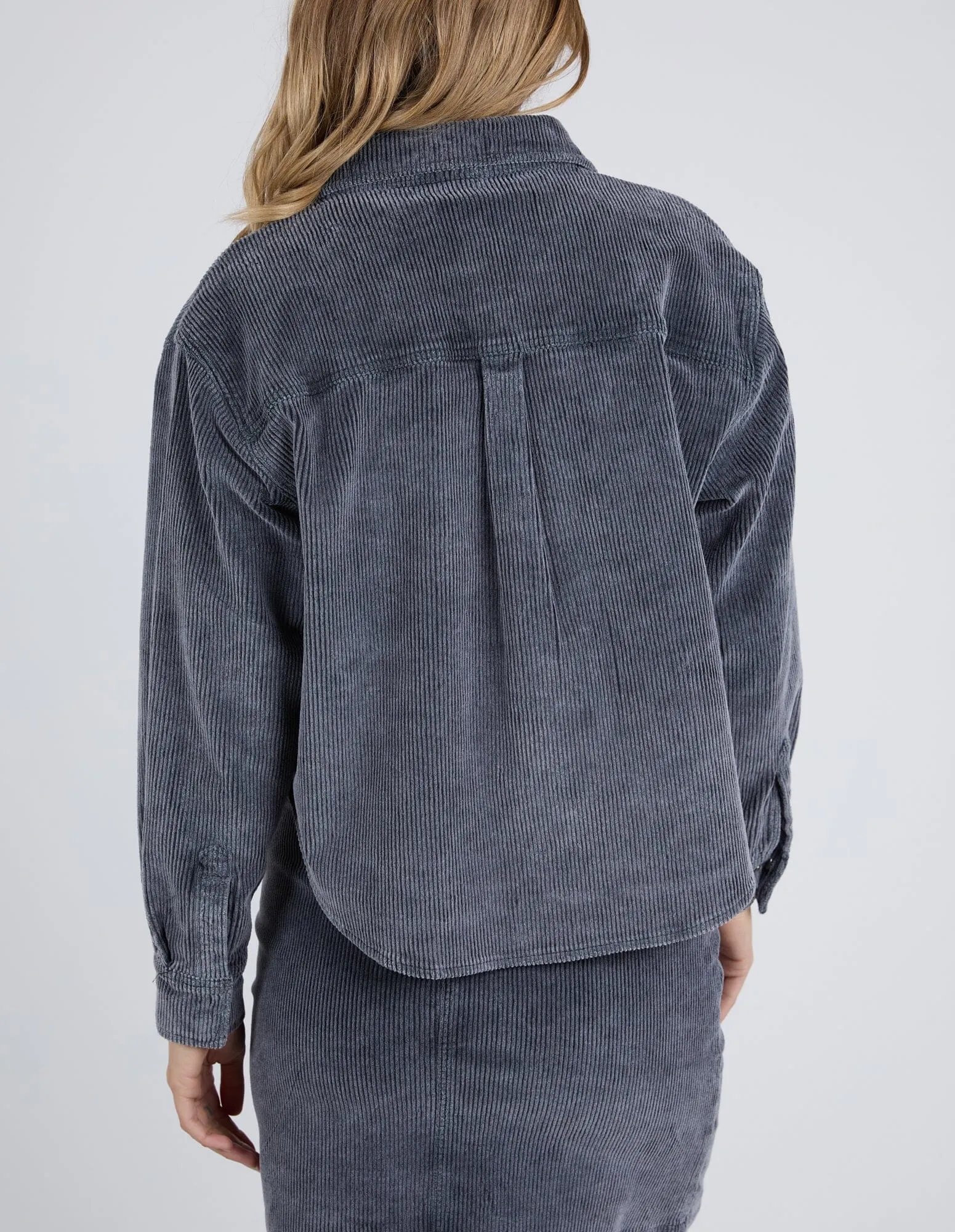 TULAROSE CORD SHIRT WASHED BLACK