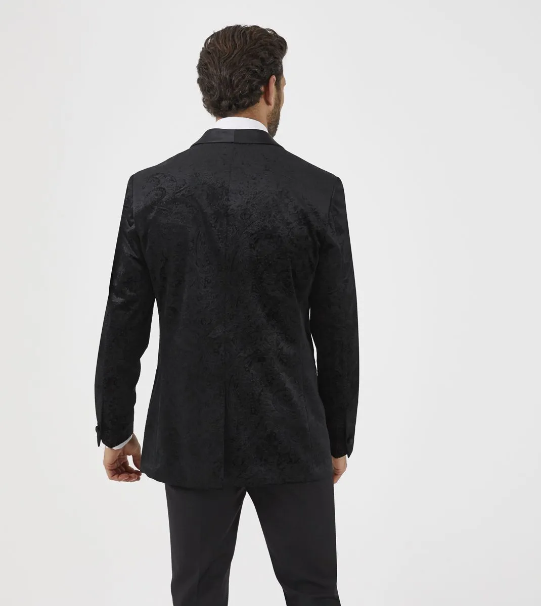 Tuxedo No.18 Dinner Suit Black Velvet Jacket Tailored Fit