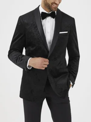 Tuxedo No.18 Dinner Suit Black Velvet Jacket Tailored Fit
