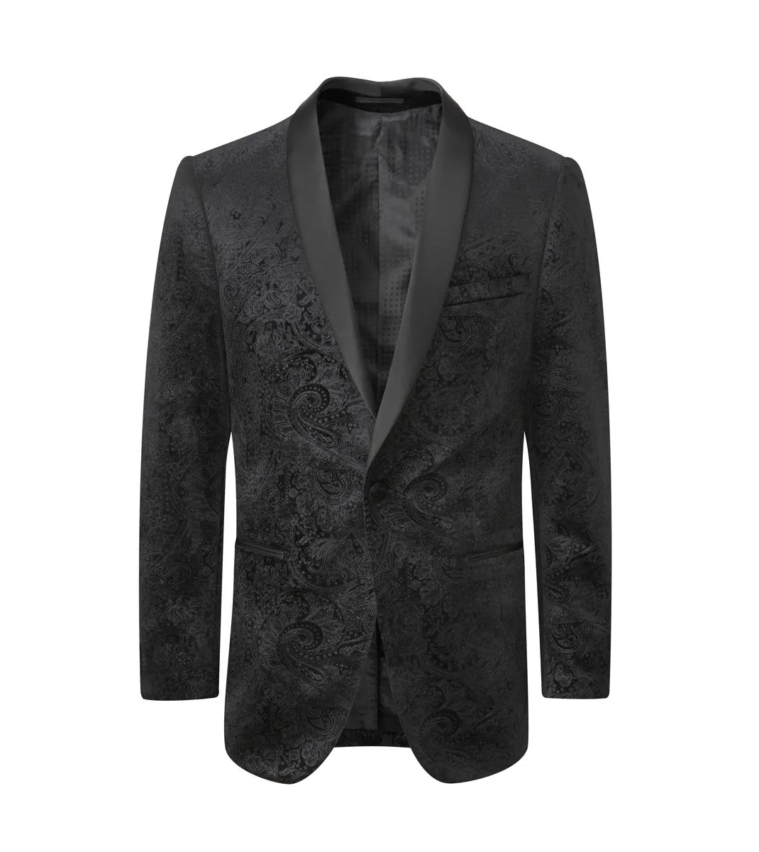 Tuxedo No.18 Dinner Suit Black Velvet Jacket Tailored Fit