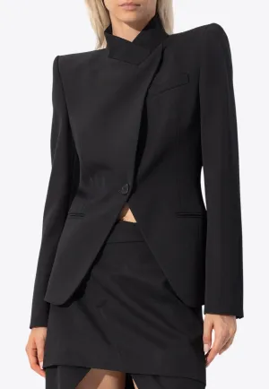 Twisted Cavalry Twill Wool Blazer
