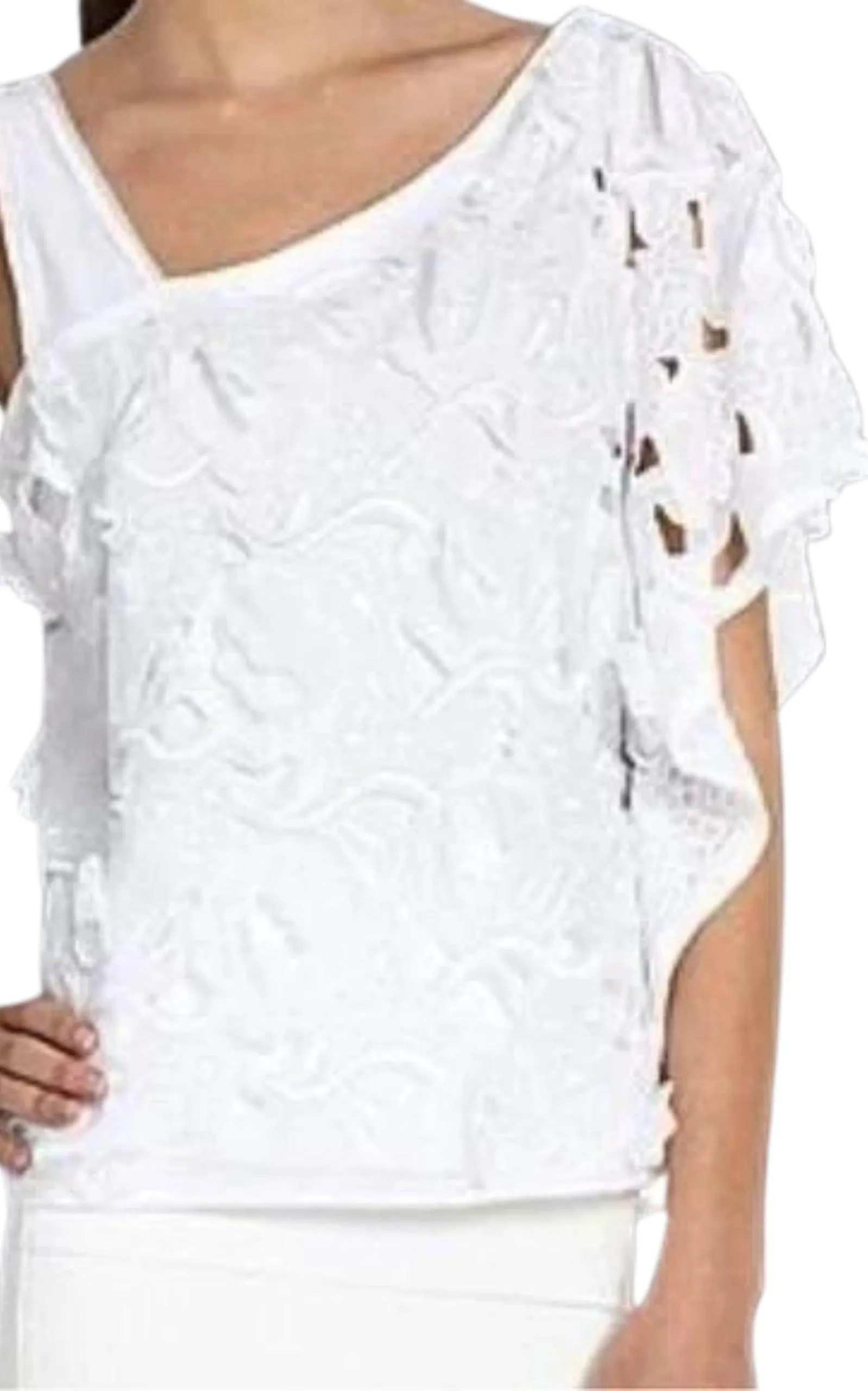 Ulla Asymmetrical Embroidered Top