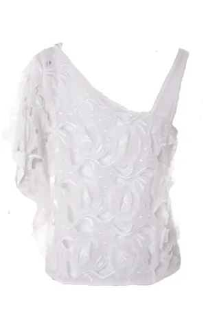 Ulla Asymmetrical Embroidered Top