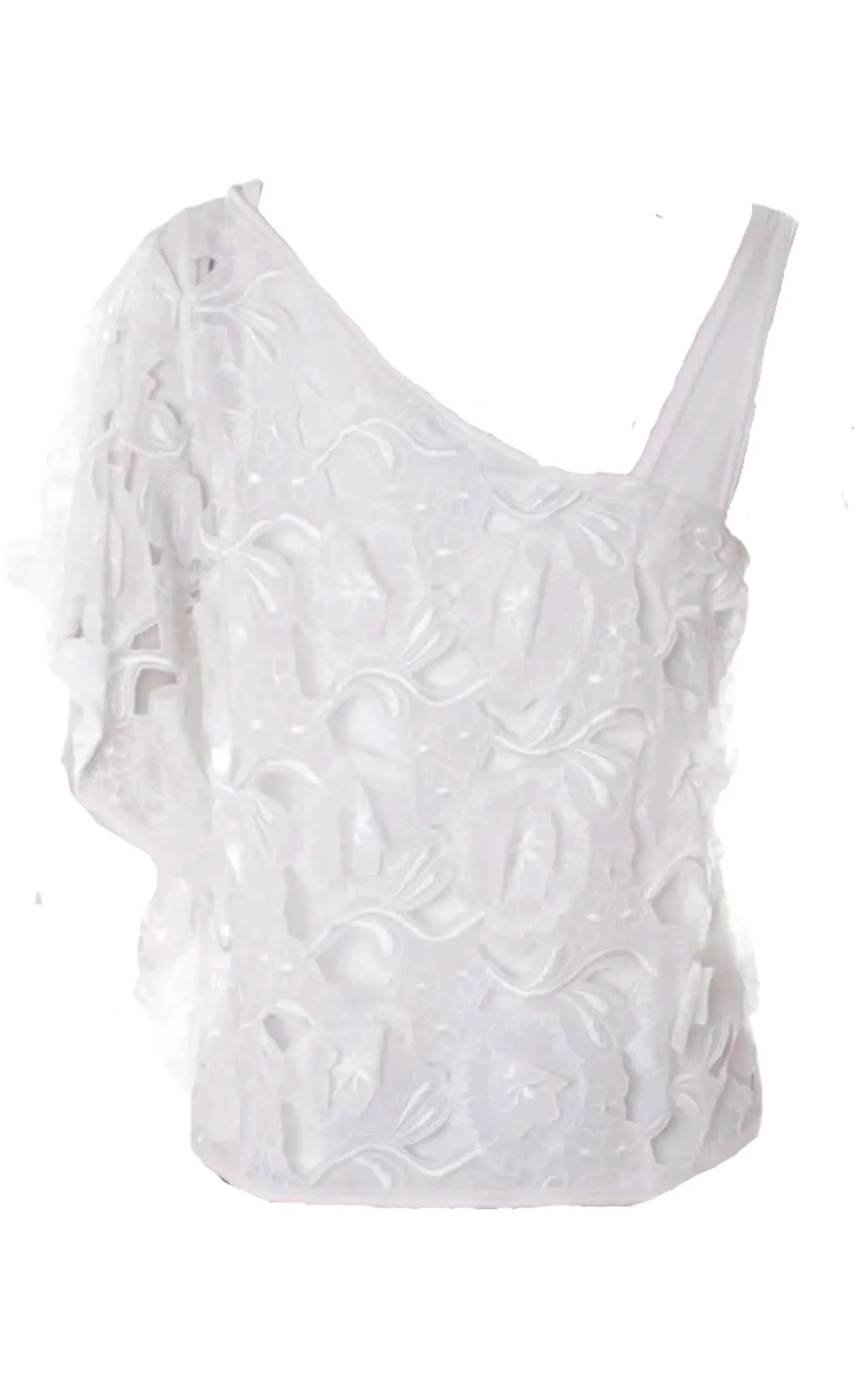 Ulla Asymmetrical Embroidered Top