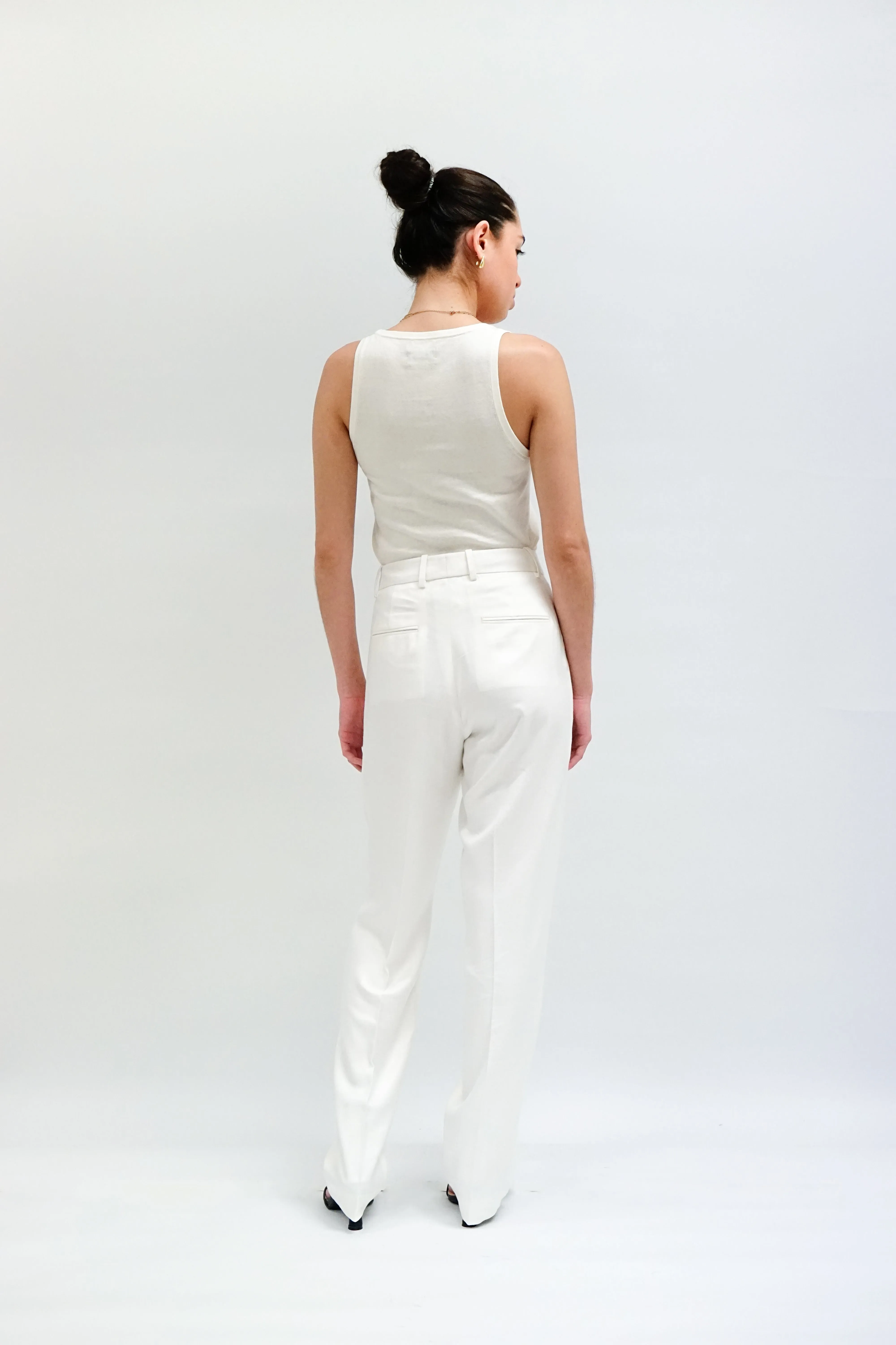 Umea Trousers - Tapered trousers in white