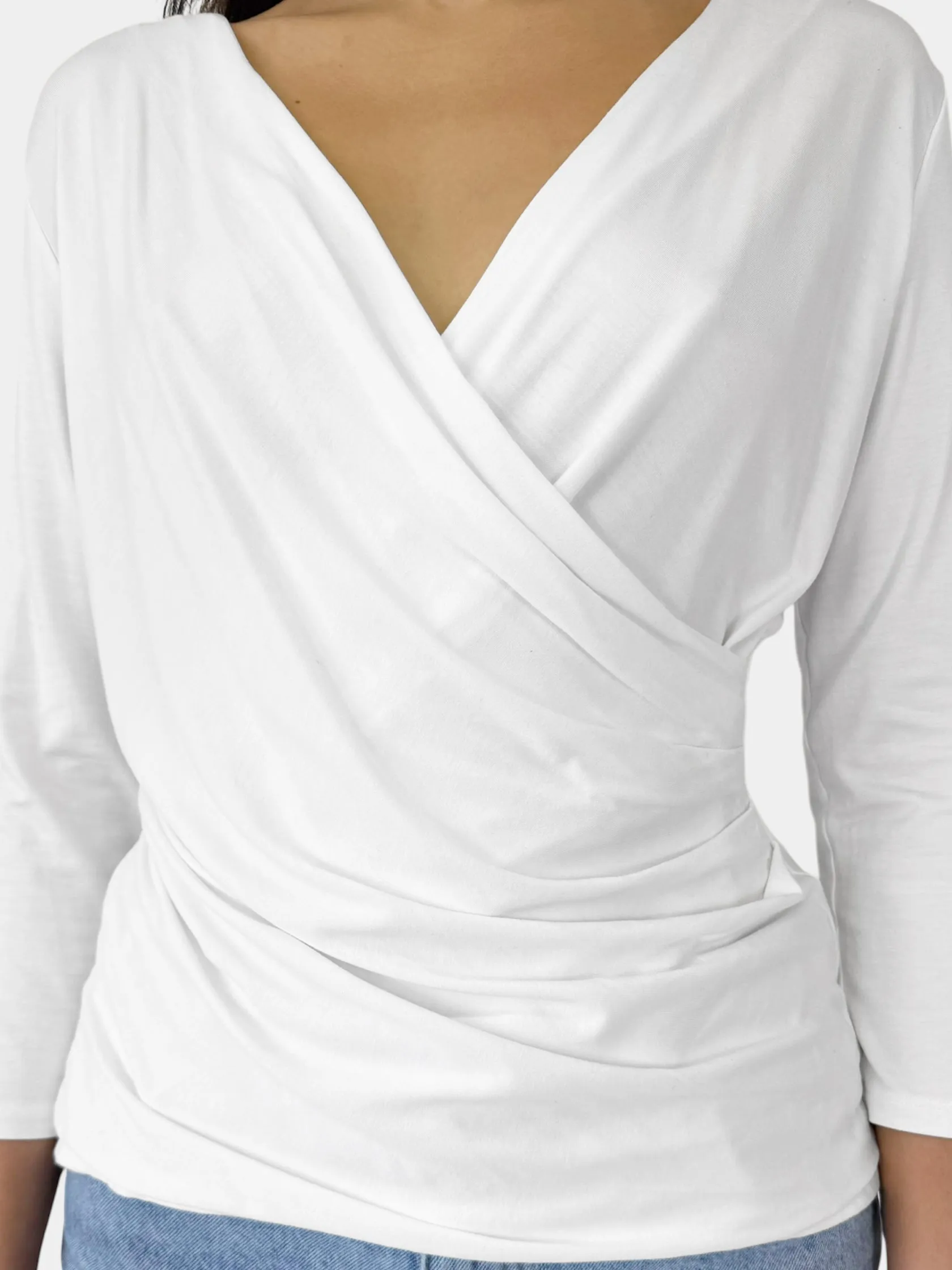V-Neck Draped Top