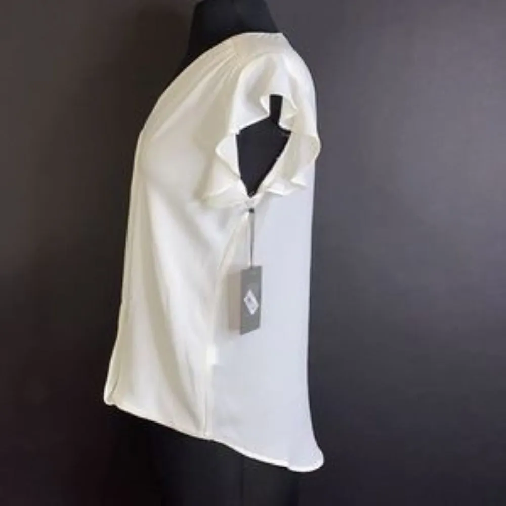 Vince Camuto Ivory Wrap-Front Top-XS