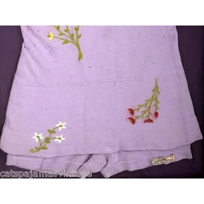 Vintage Swimsuit /Bathing Suit Lavender Zephyr Wool Embroidered 1920s Framed