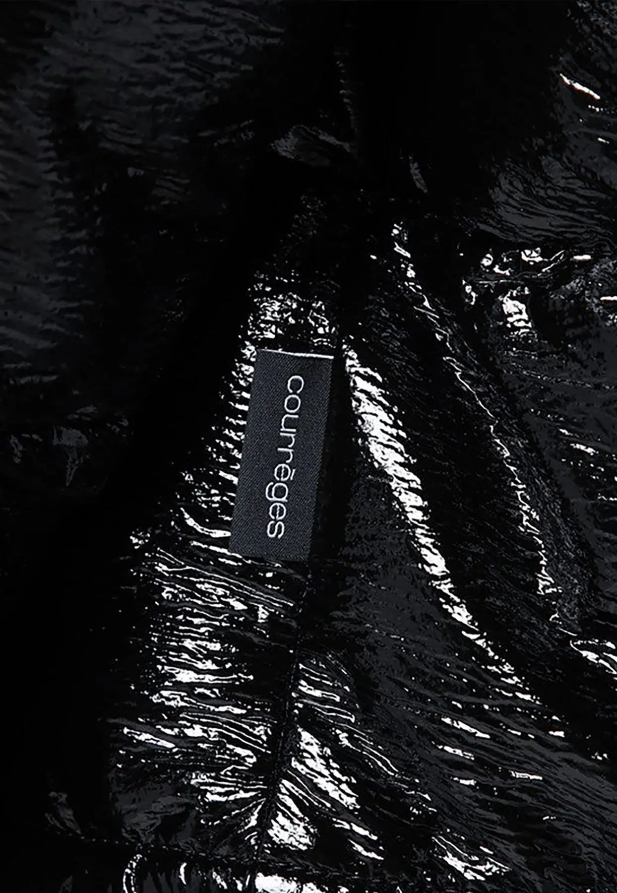 Vinyl Cropped Puffer Jacket
