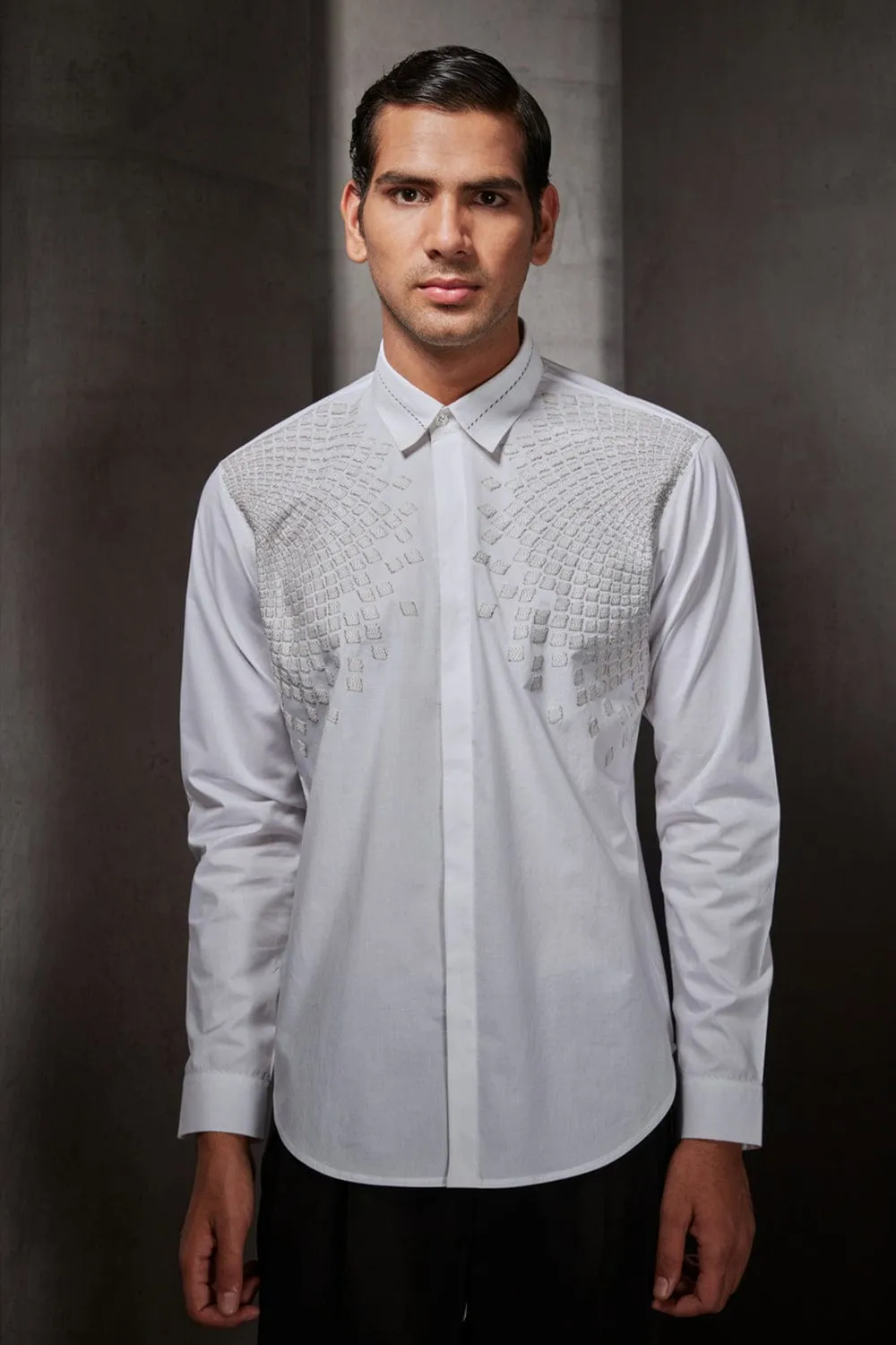White Embroidered Shirt
