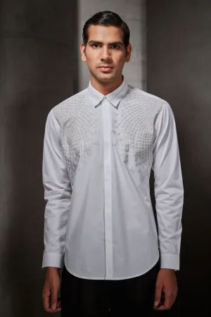 White Embroidered Shirt