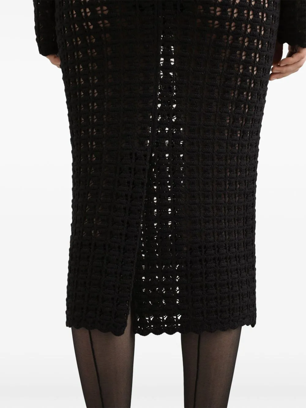 Wol midi skirt
