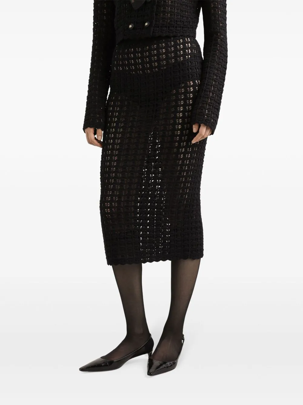 Wol midi skirt