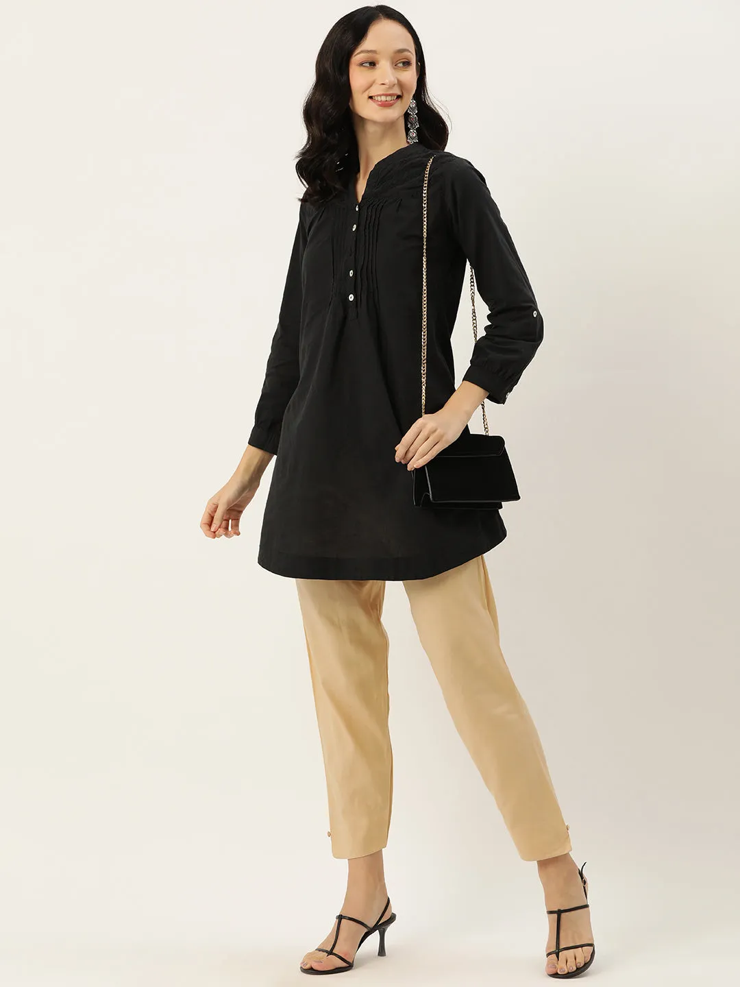 Women Pure Cotton Kurti Pant - Apricot