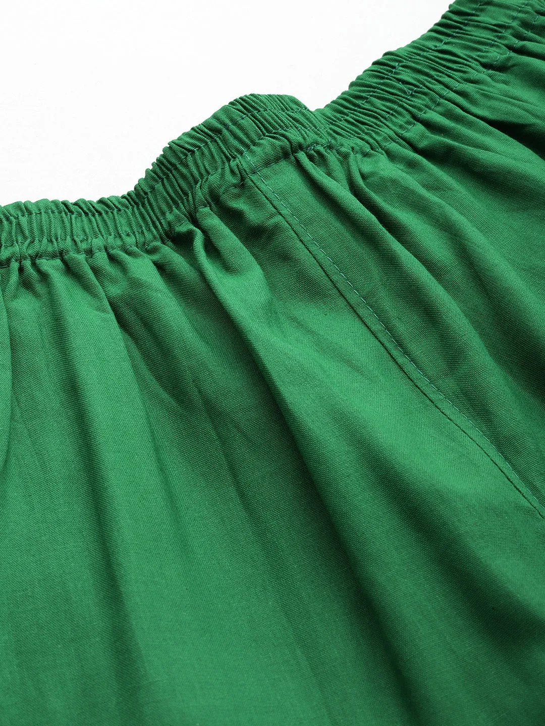Women Pure Cotton Kurti Pant - Green