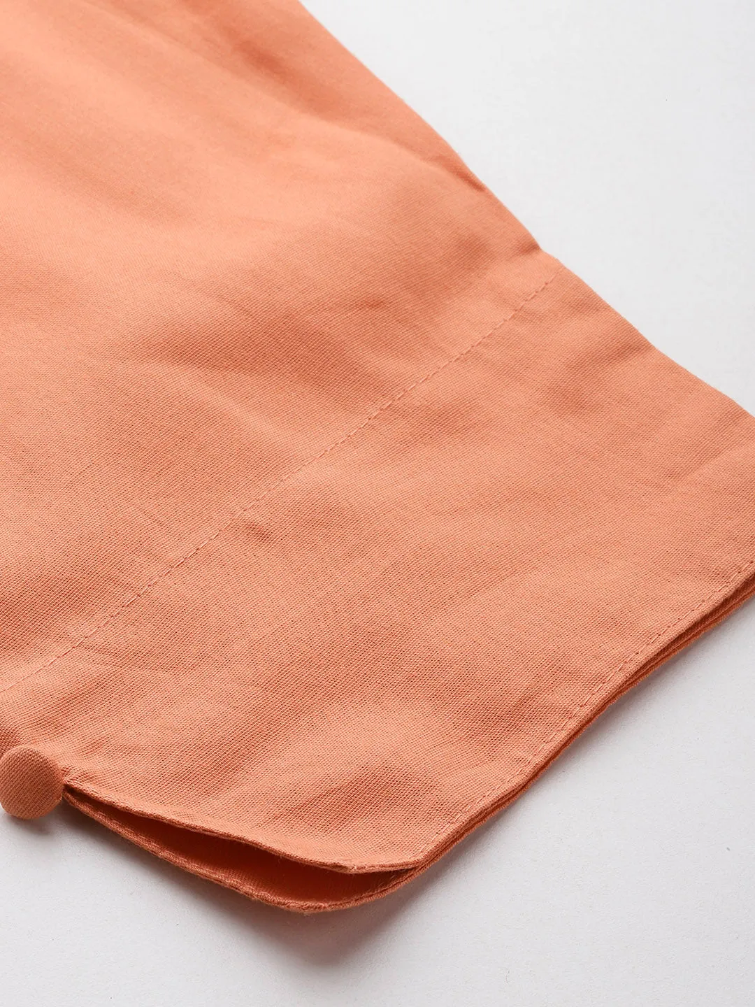 Women Pure Cotton Kurti Pant - Peach Rust