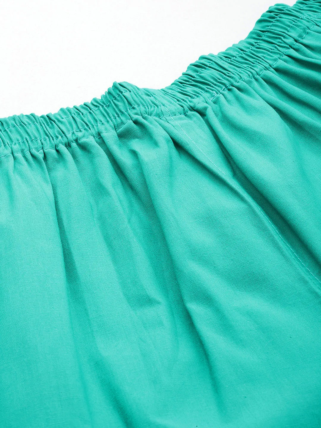 Women Pure Cotton Kurti Pant - Pista Green