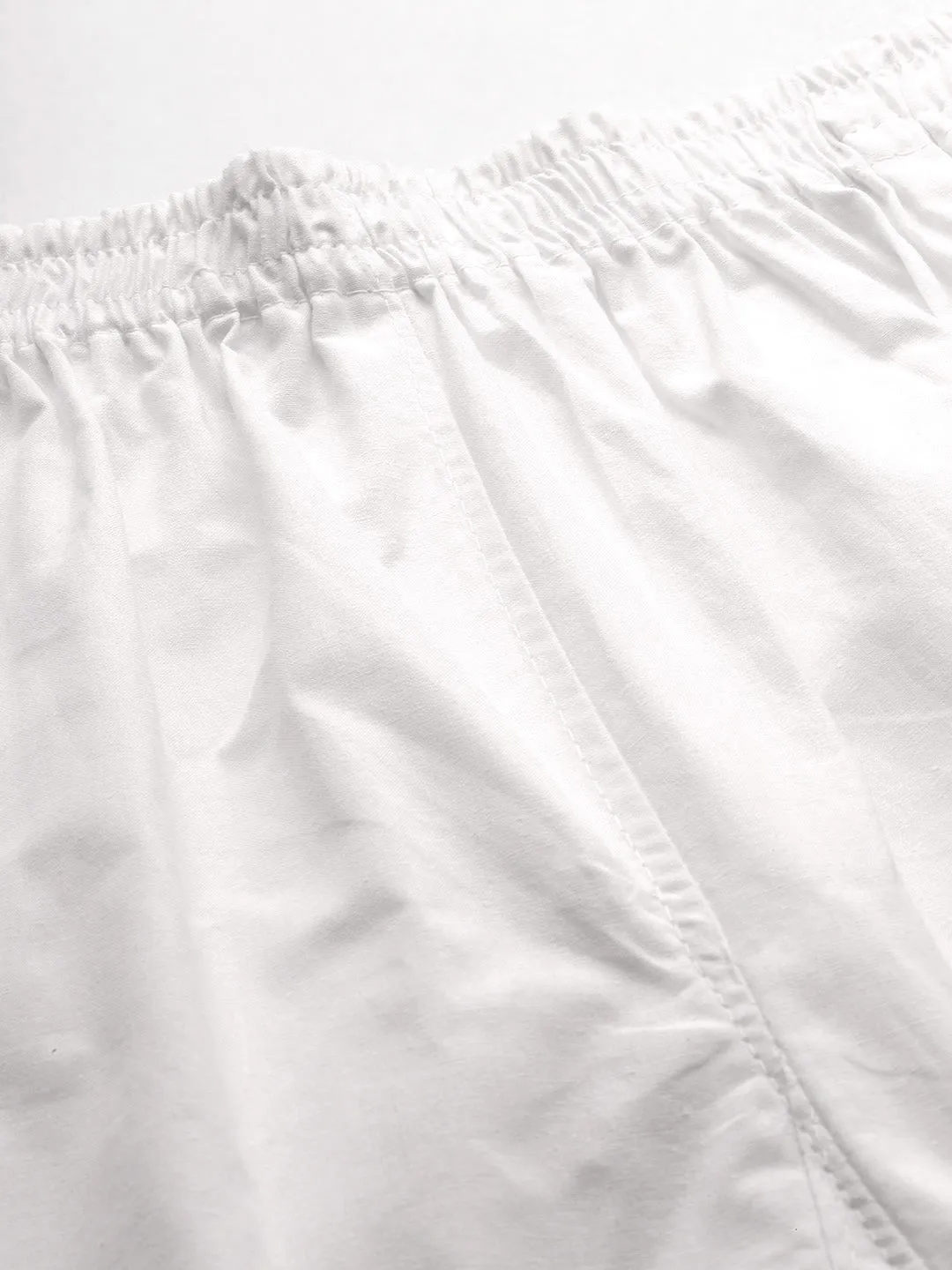 Women Pure Cotton Kurti Pant - White