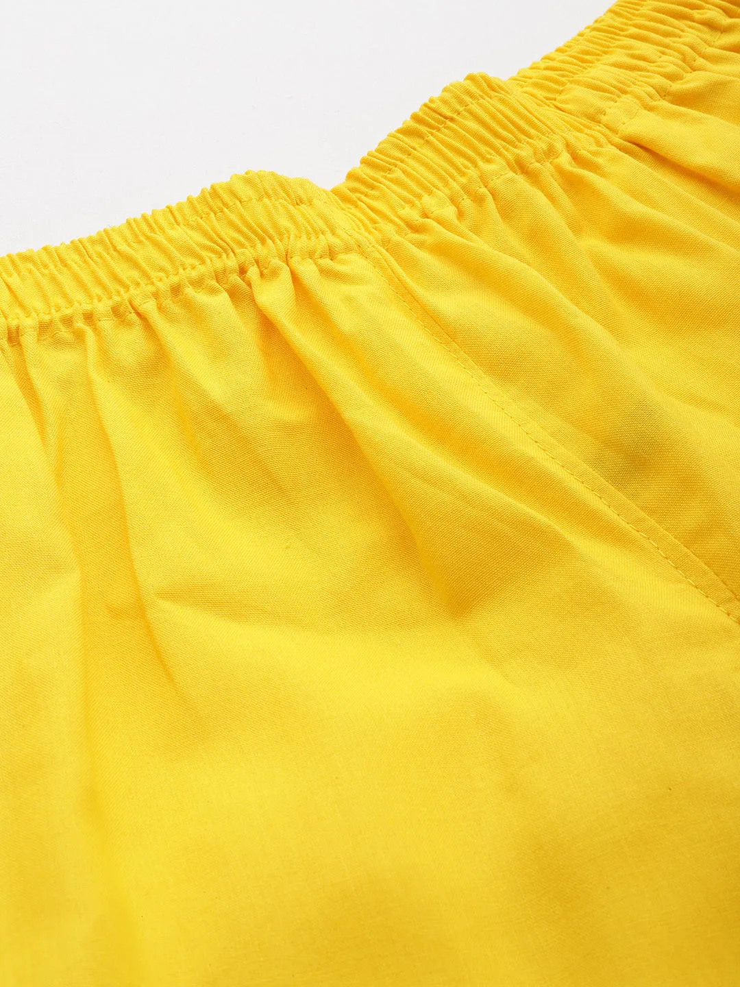 Women Pure Cotton Kurti Pant - Yellow