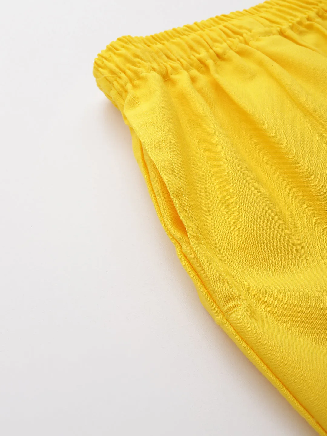 Women Pure Cotton Kurti Pant - Yellow
