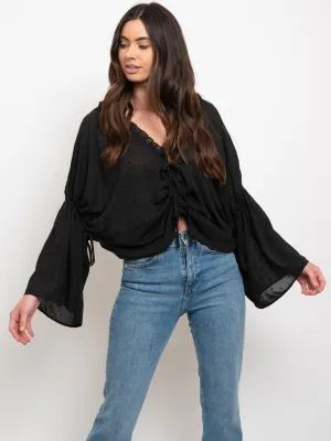 WOMEN'S STAR DRAPED TOP