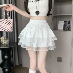 Women's Tiered Solid Skirt with Shirred Design and Tulle Hem