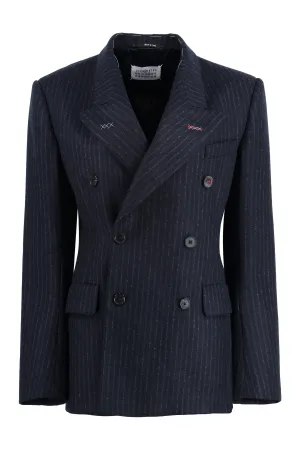 Wool blend pinstripe jacket