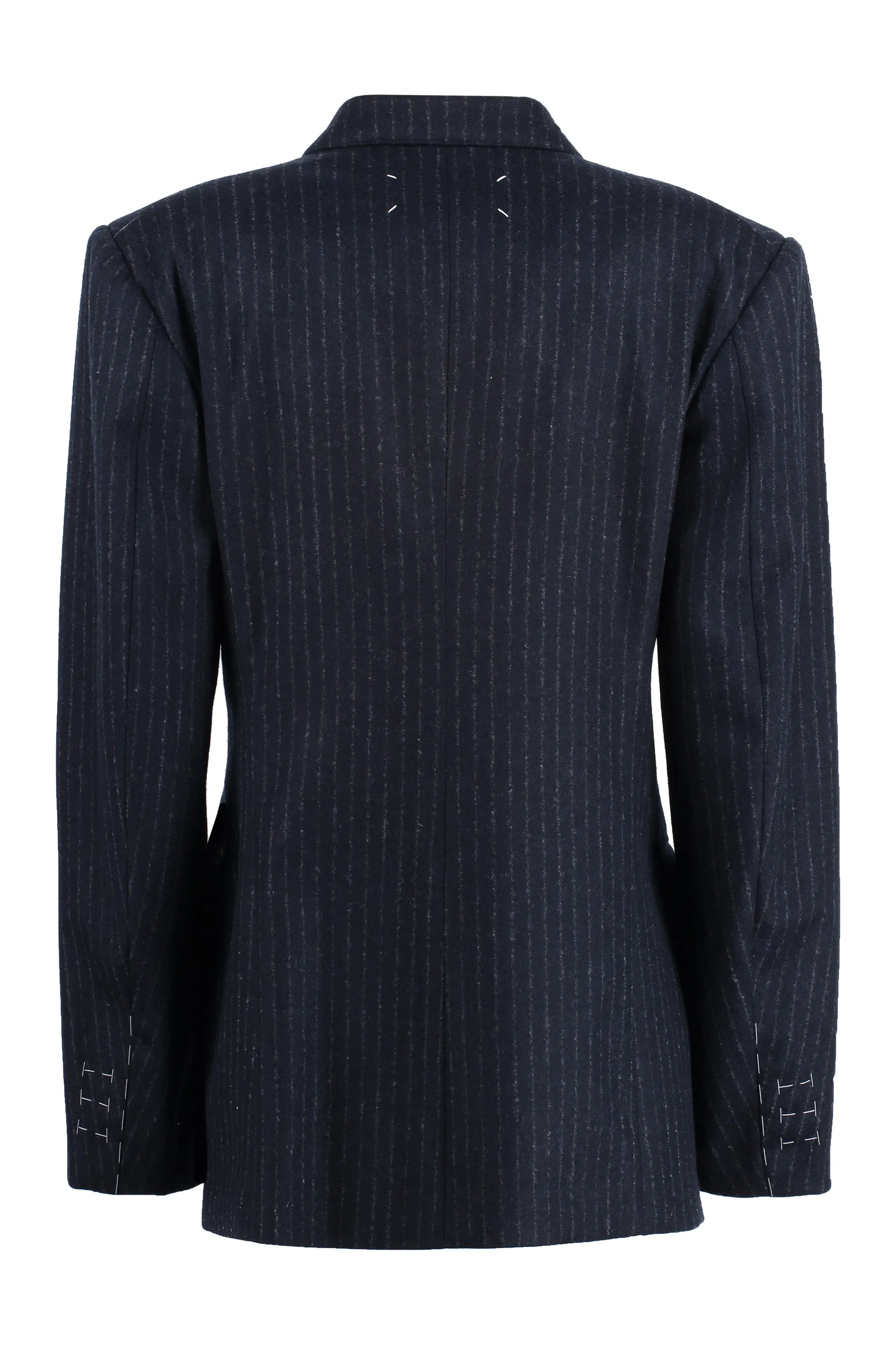 Wool blend pinstripe jacket