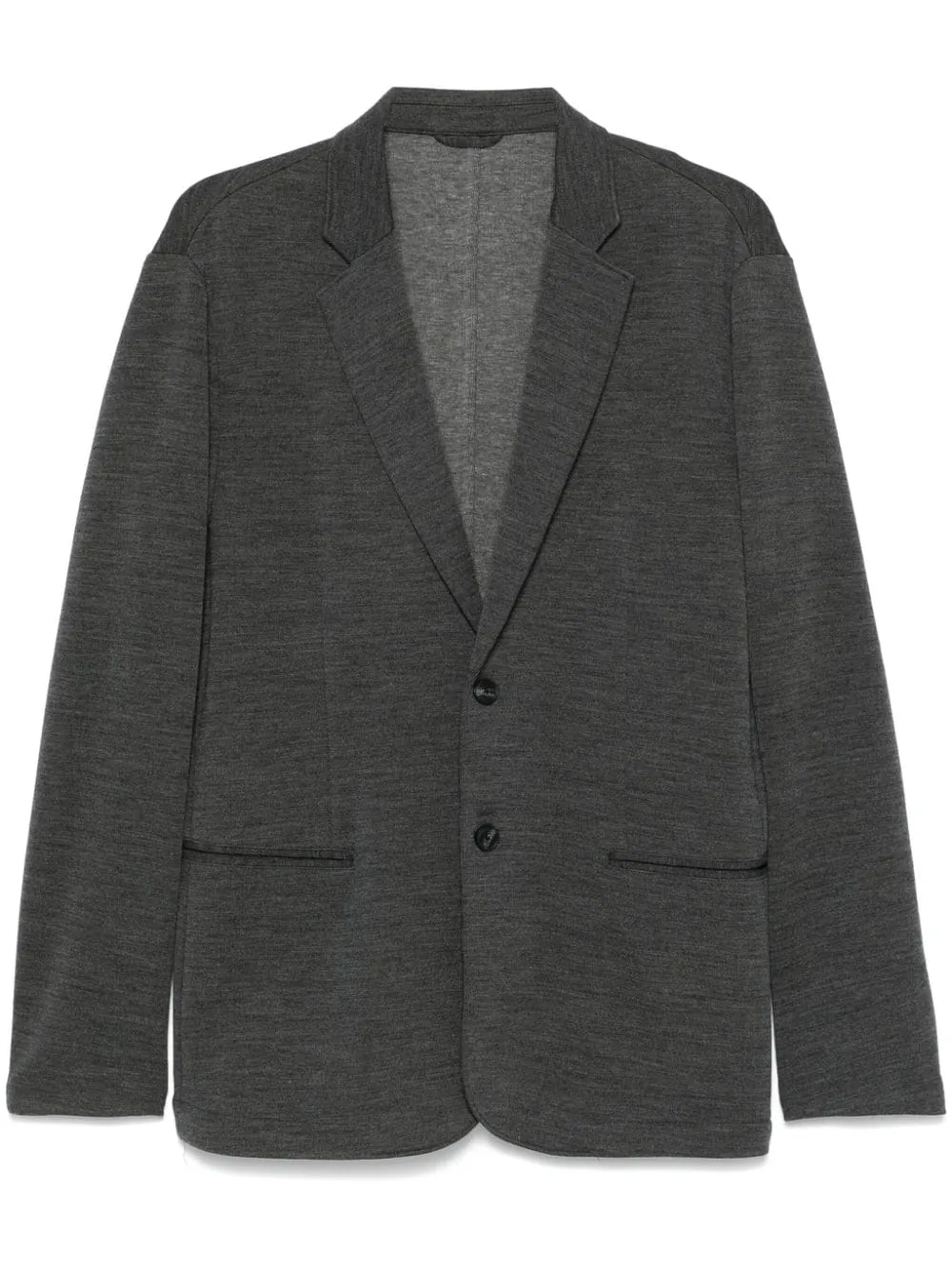 Wool blend single-breasted jacket