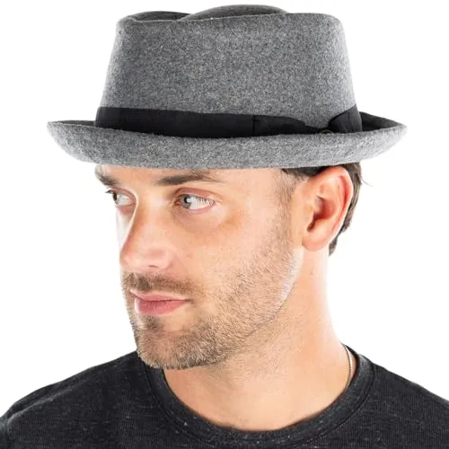 Wool Fedora Diamond Shaped by Funky Junque