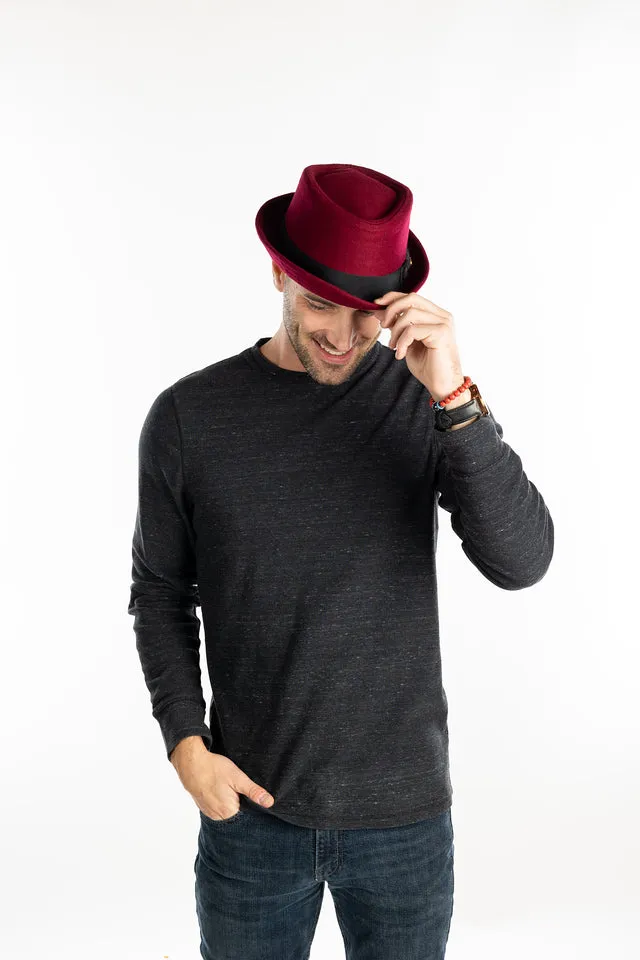 Wool Fedora Diamond Shaped by Funky Junque