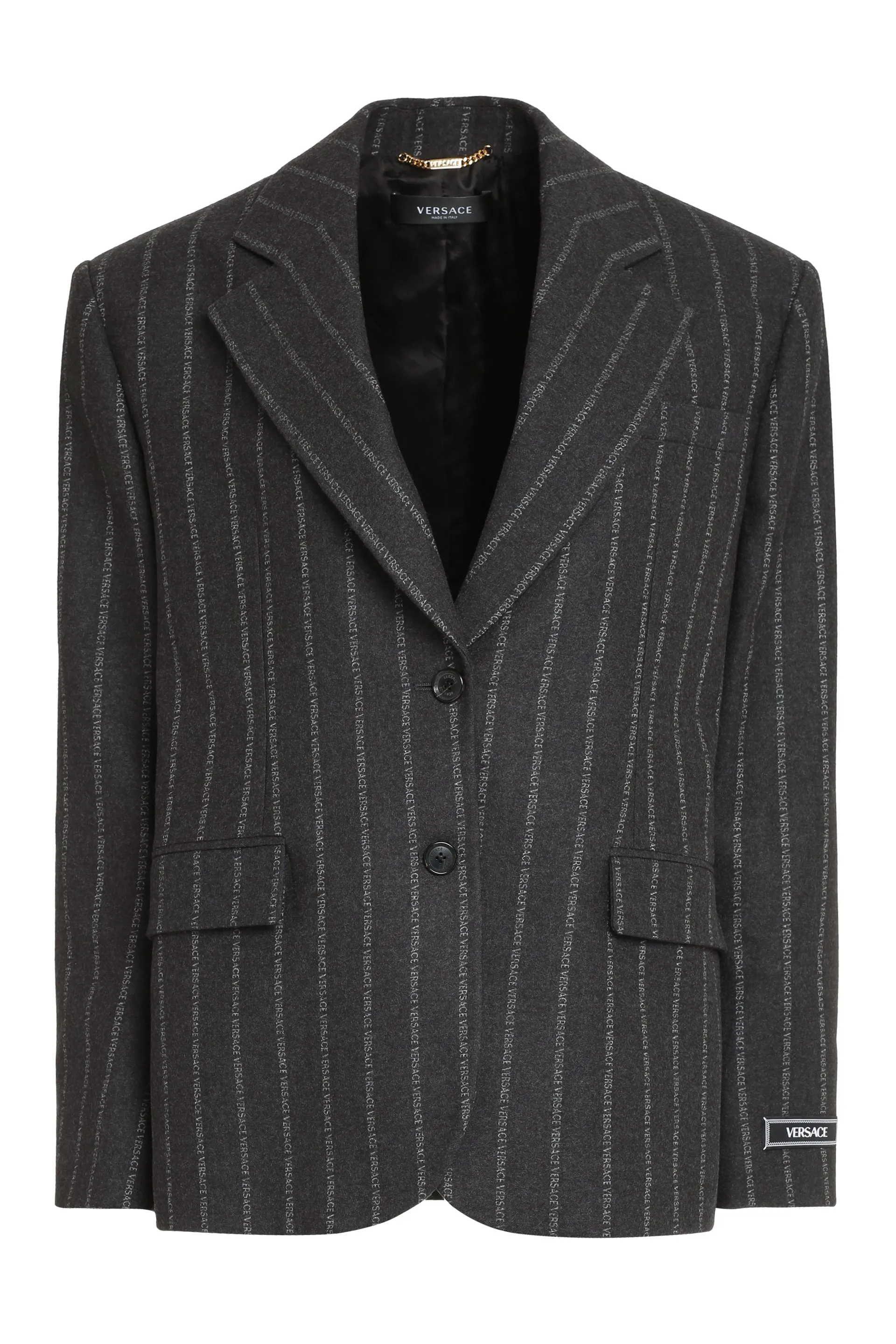 Wool pinstripe blazer