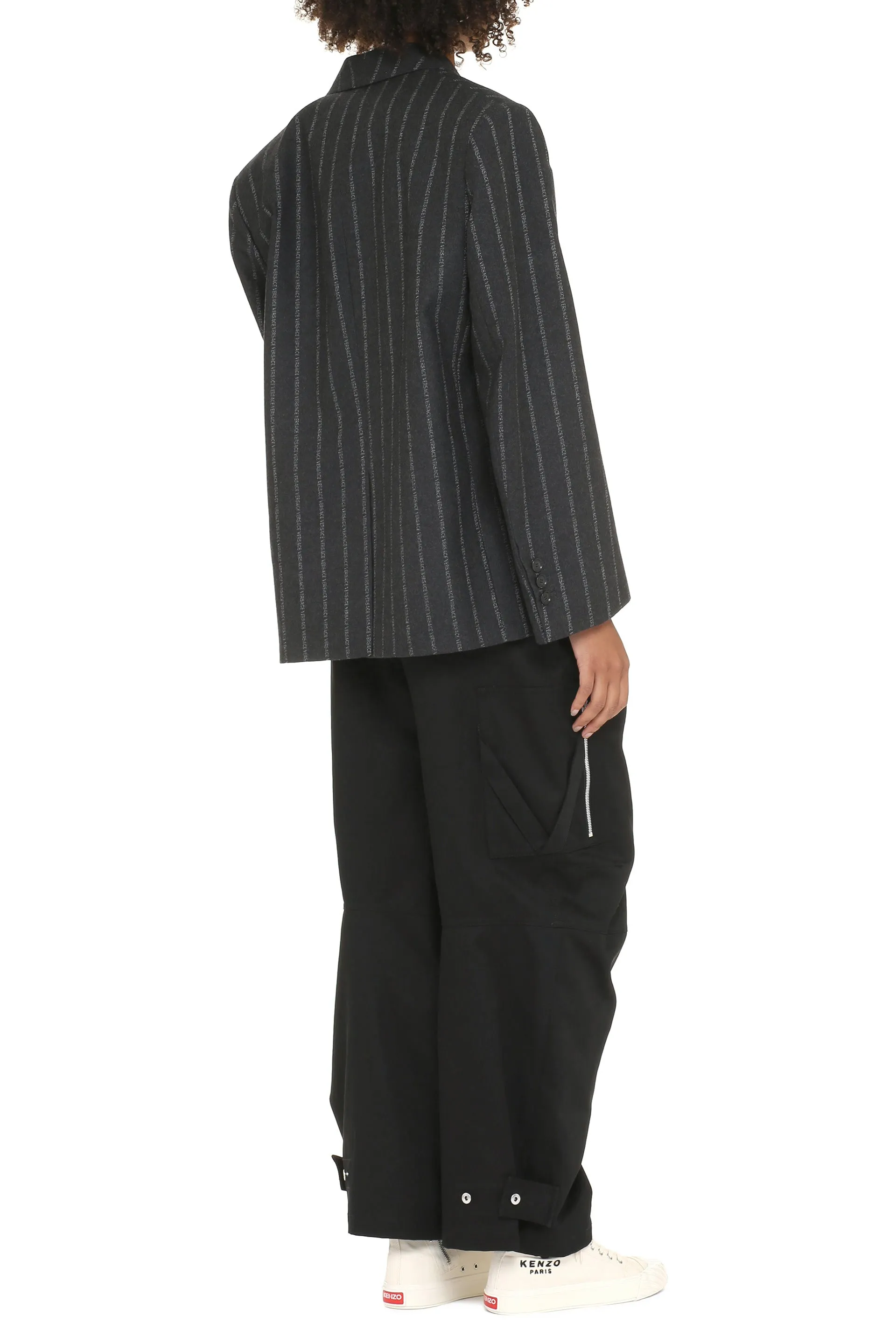 Wool pinstripe blazer