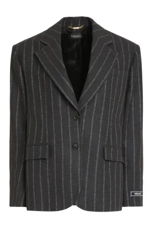 Wool pinstripe blazer