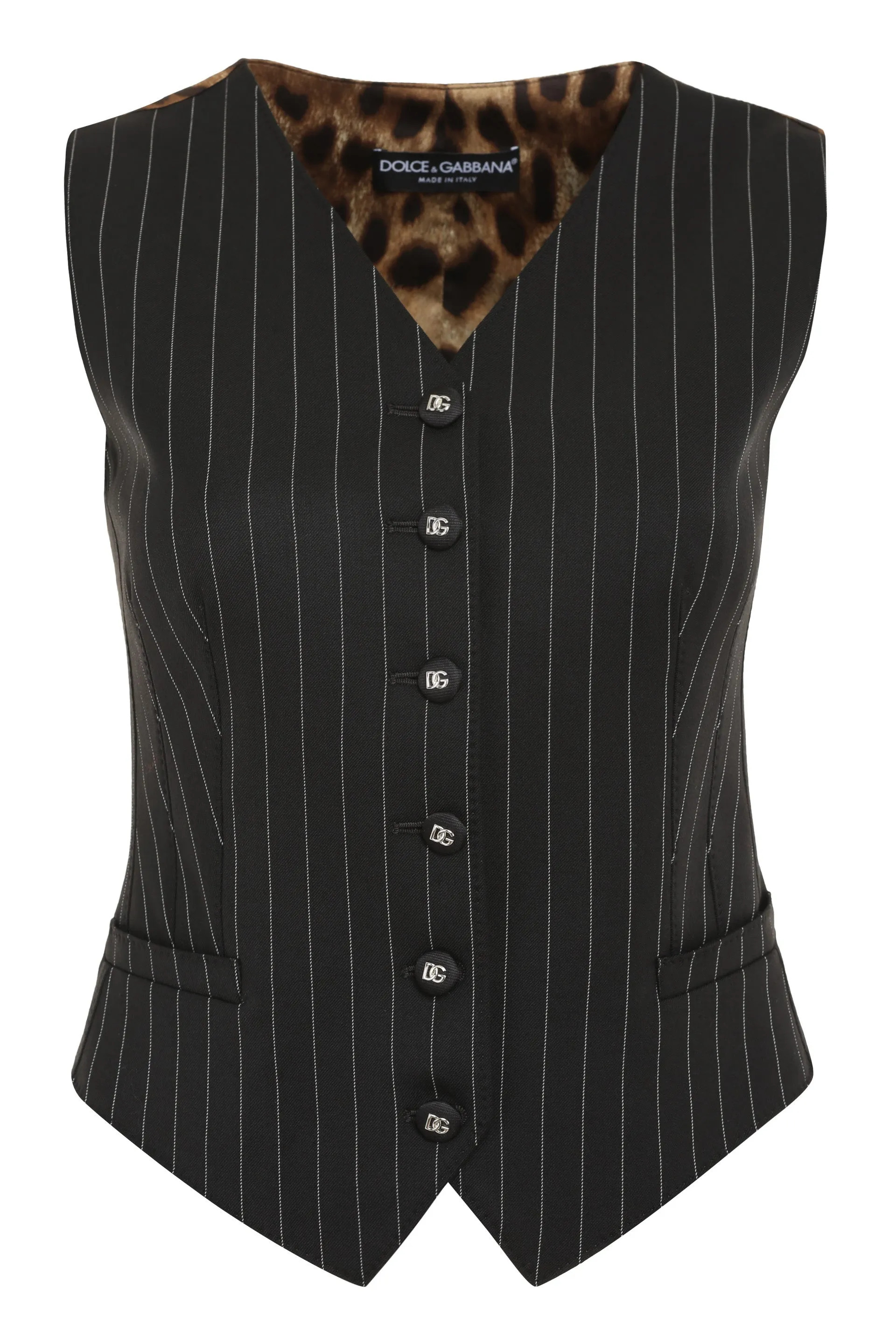 Wool pinstripe vest
