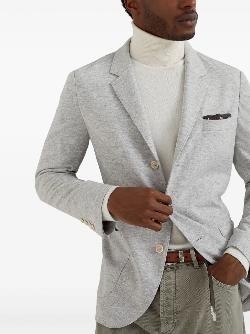 Wool single-breasted jacket