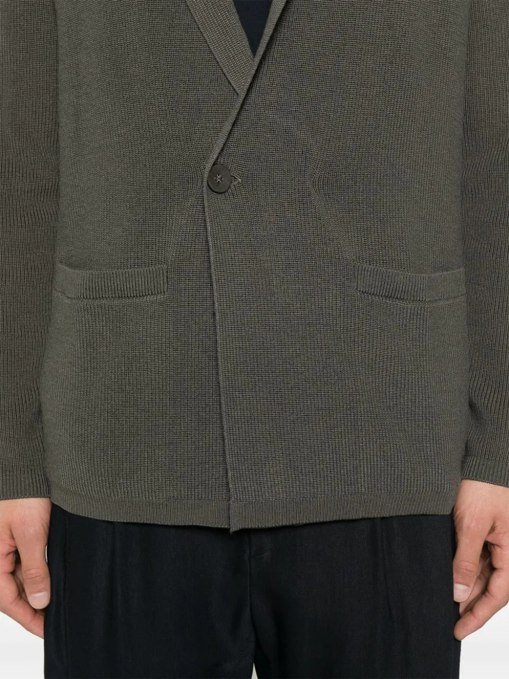 Wool single-breasted jacket