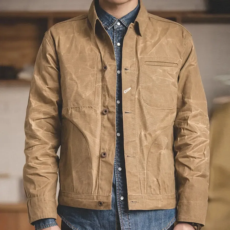 Y2K Retro Khaki Casual Jacket for Comfort and Durability