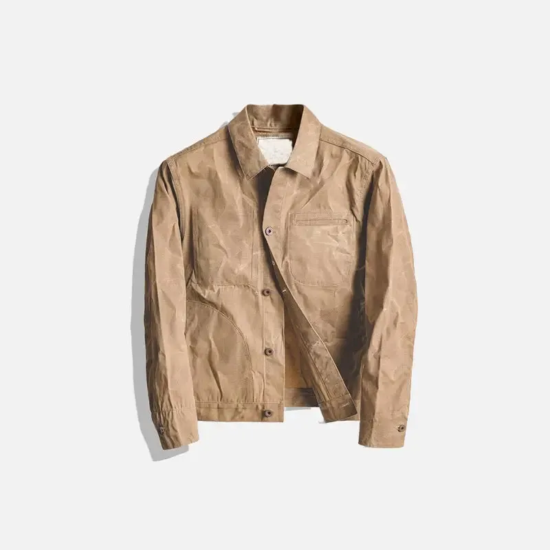 Y2K Retro Khaki Casual Jacket for Comfort and Durability
