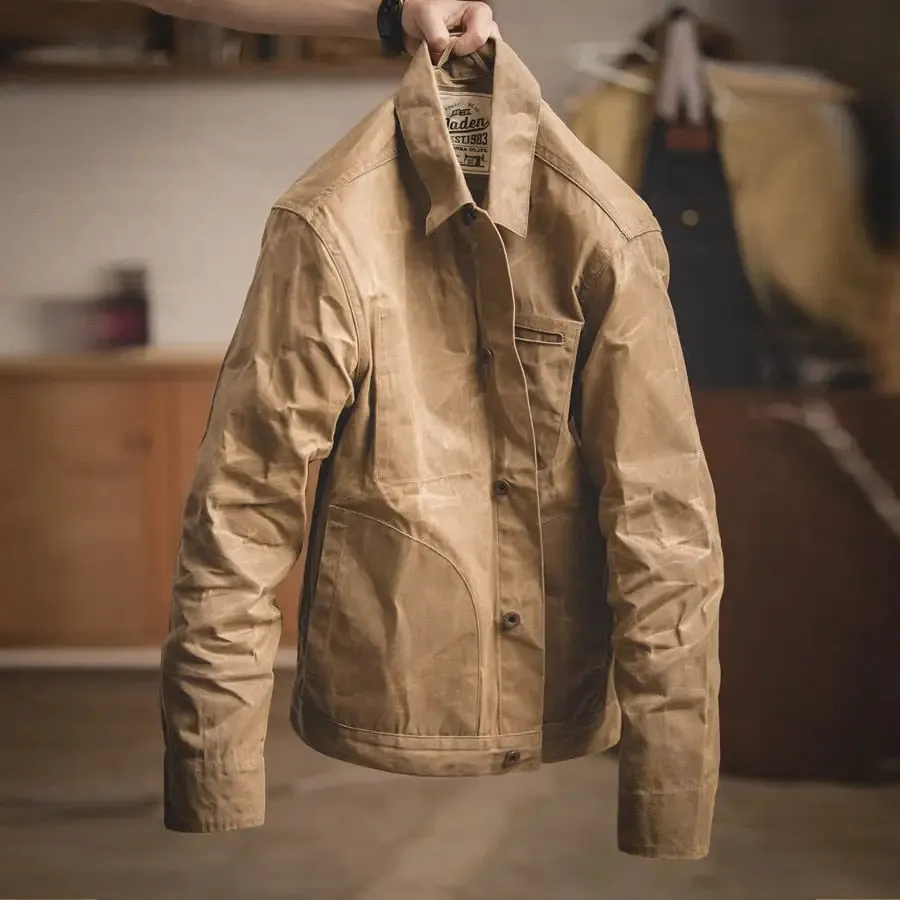 Y2K Retro Khaki Casual Jacket for Comfort and Durability