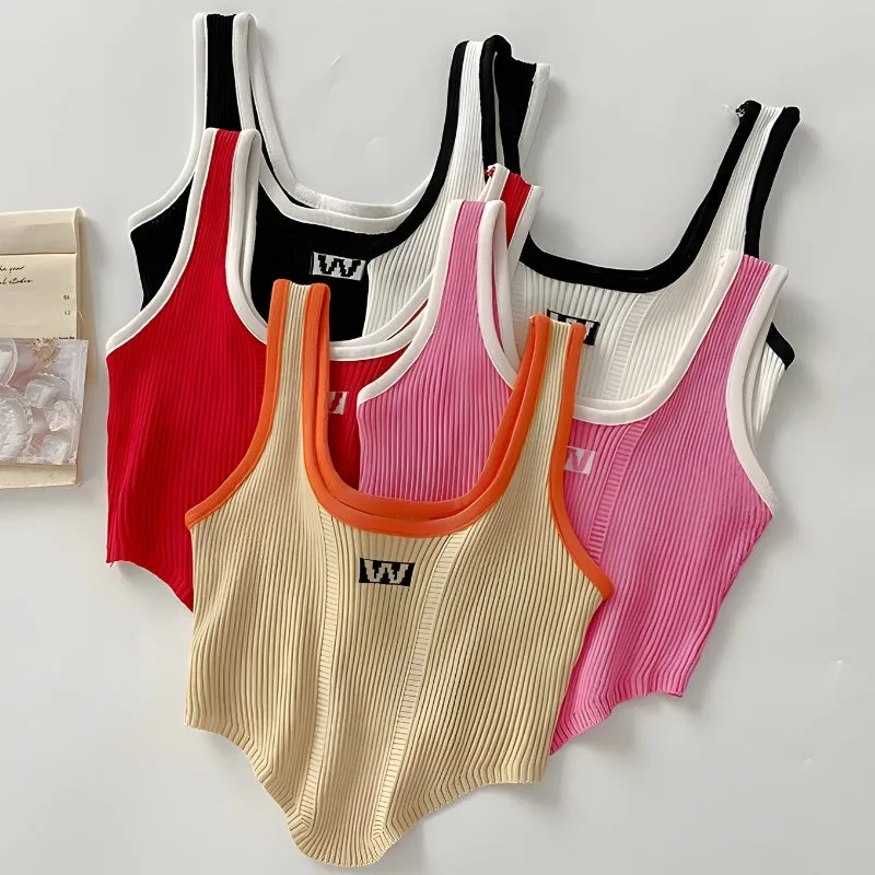 Y2K Ribbed Crop Top