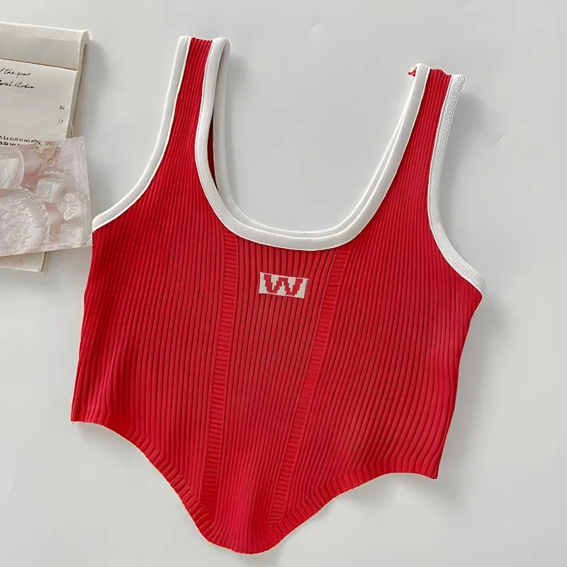 Y2K Ribbed Crop Top