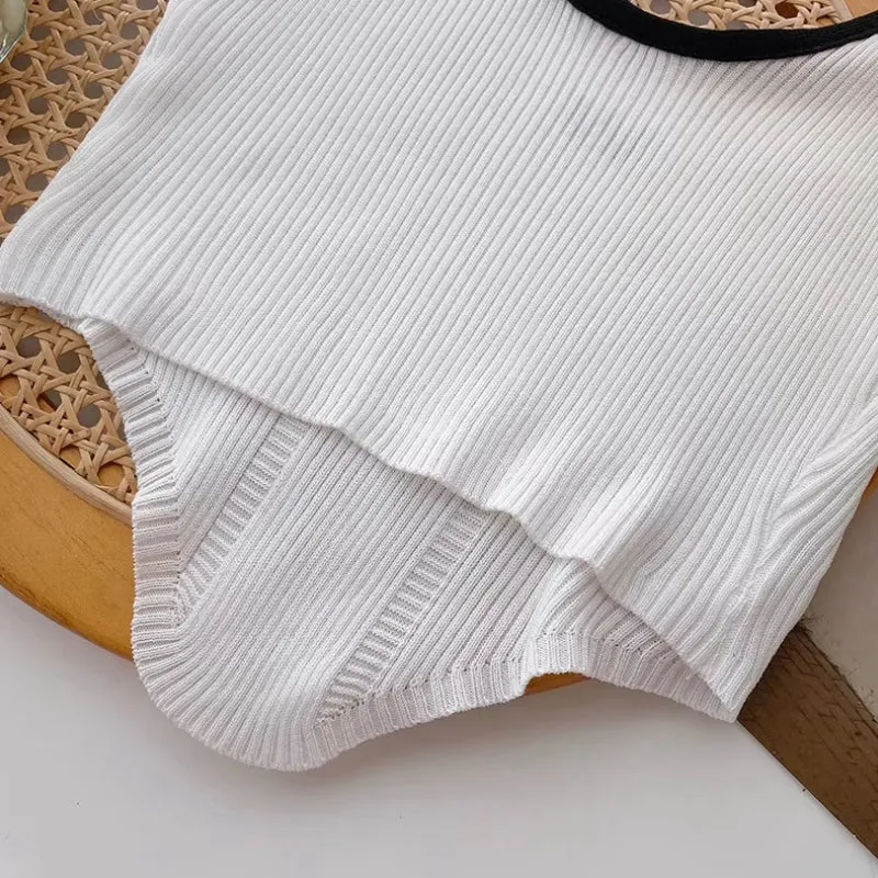 Y2K Ribbed Crop Top